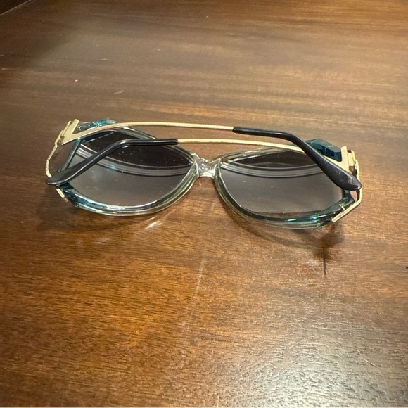 Vintage Opti-Ray Sunglasses Teal Gold - Picture 10 of 11